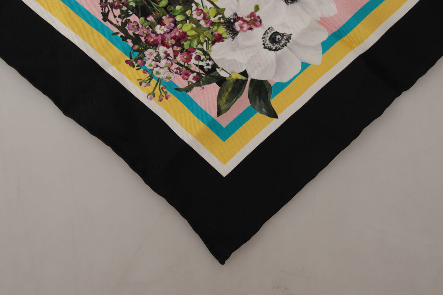 Dolce & Gabbana Elegant Silk Square Floral Scarf