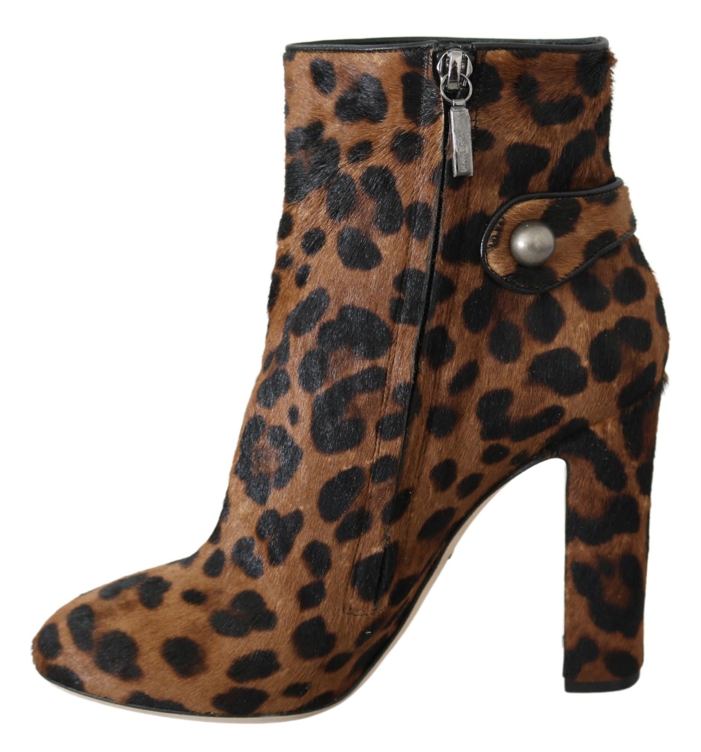 Dolce & Gabbana Leopard-Print Calf Hair Ankle Boots