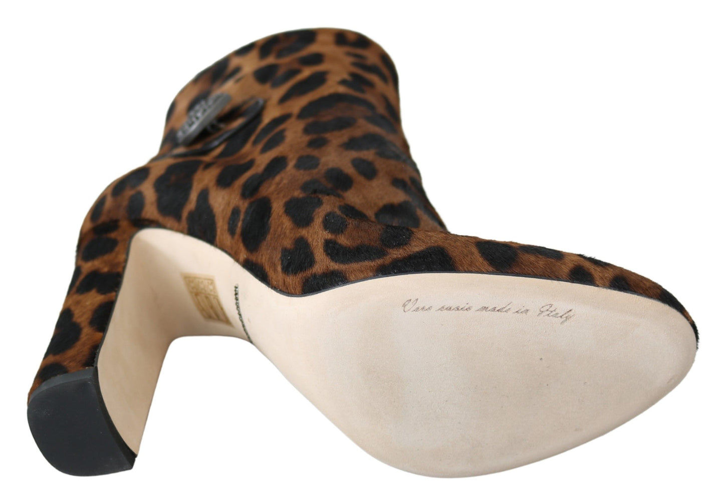 Dolce & Gabbana Leopard-Print Calf Hair Ankle Boots