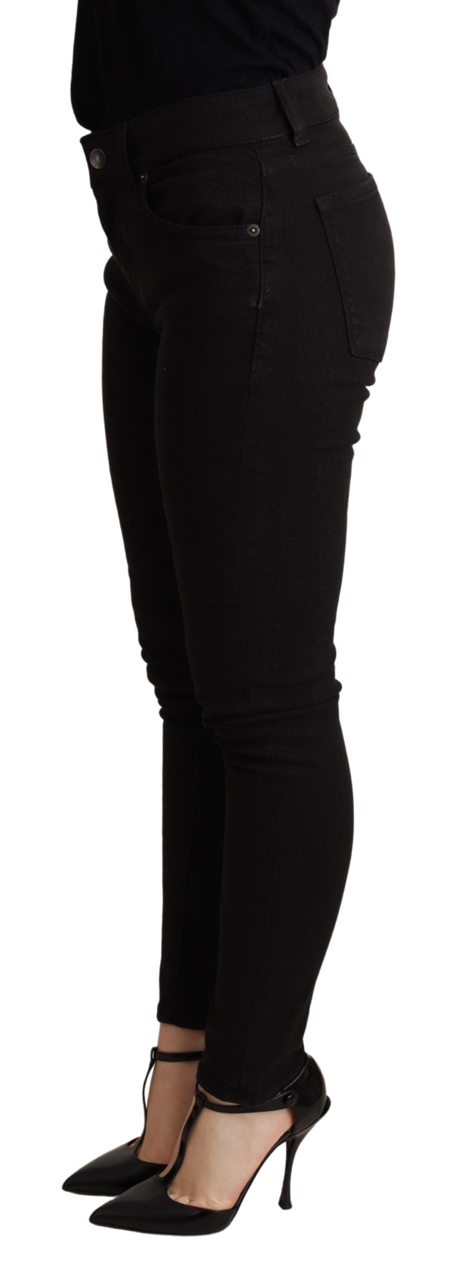 Dolce & Gabbana Elegant Slim Black Skinny Jeans