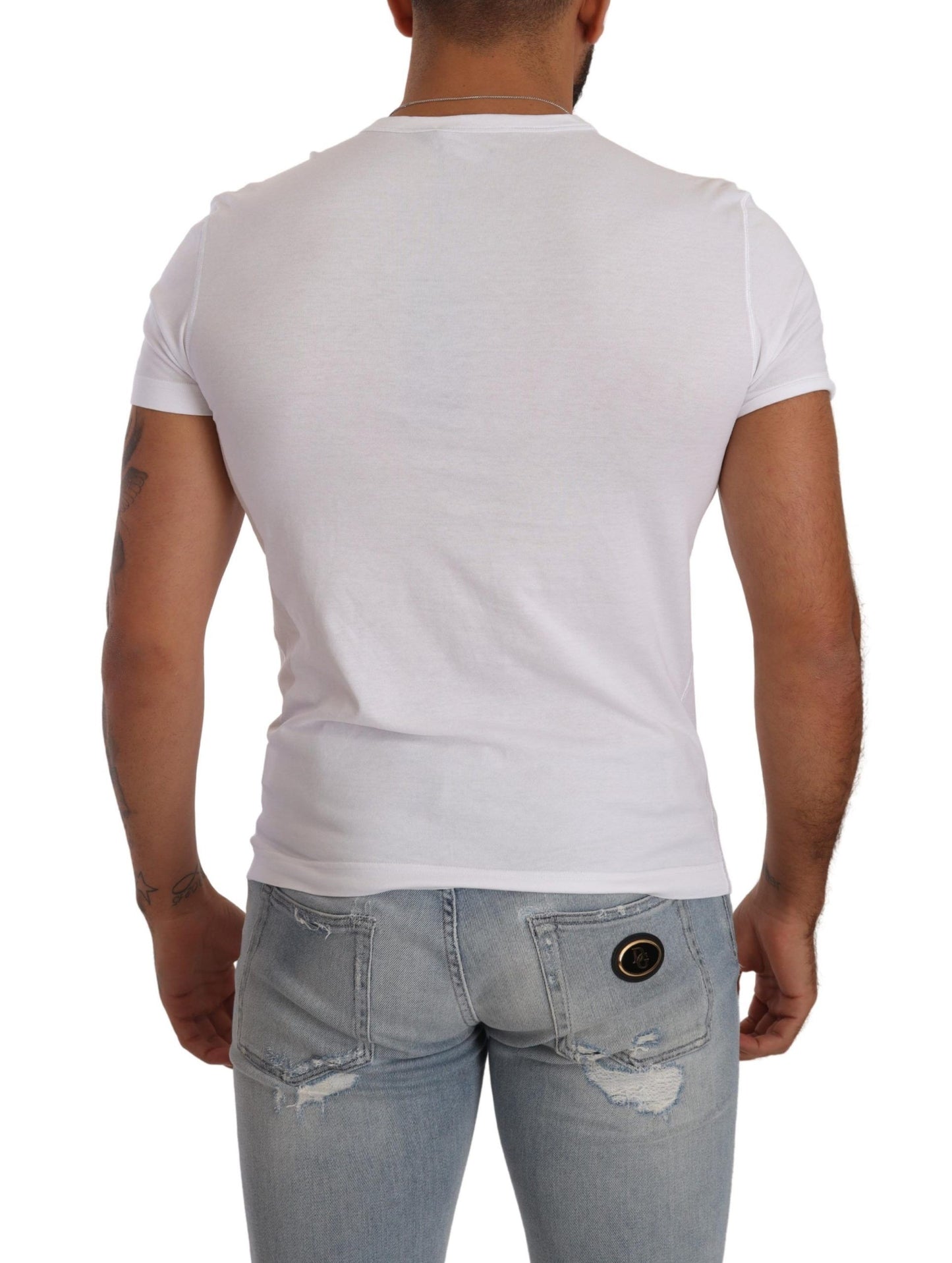 Dolce & Gabbana Classic White Roundneck Cotton Tee