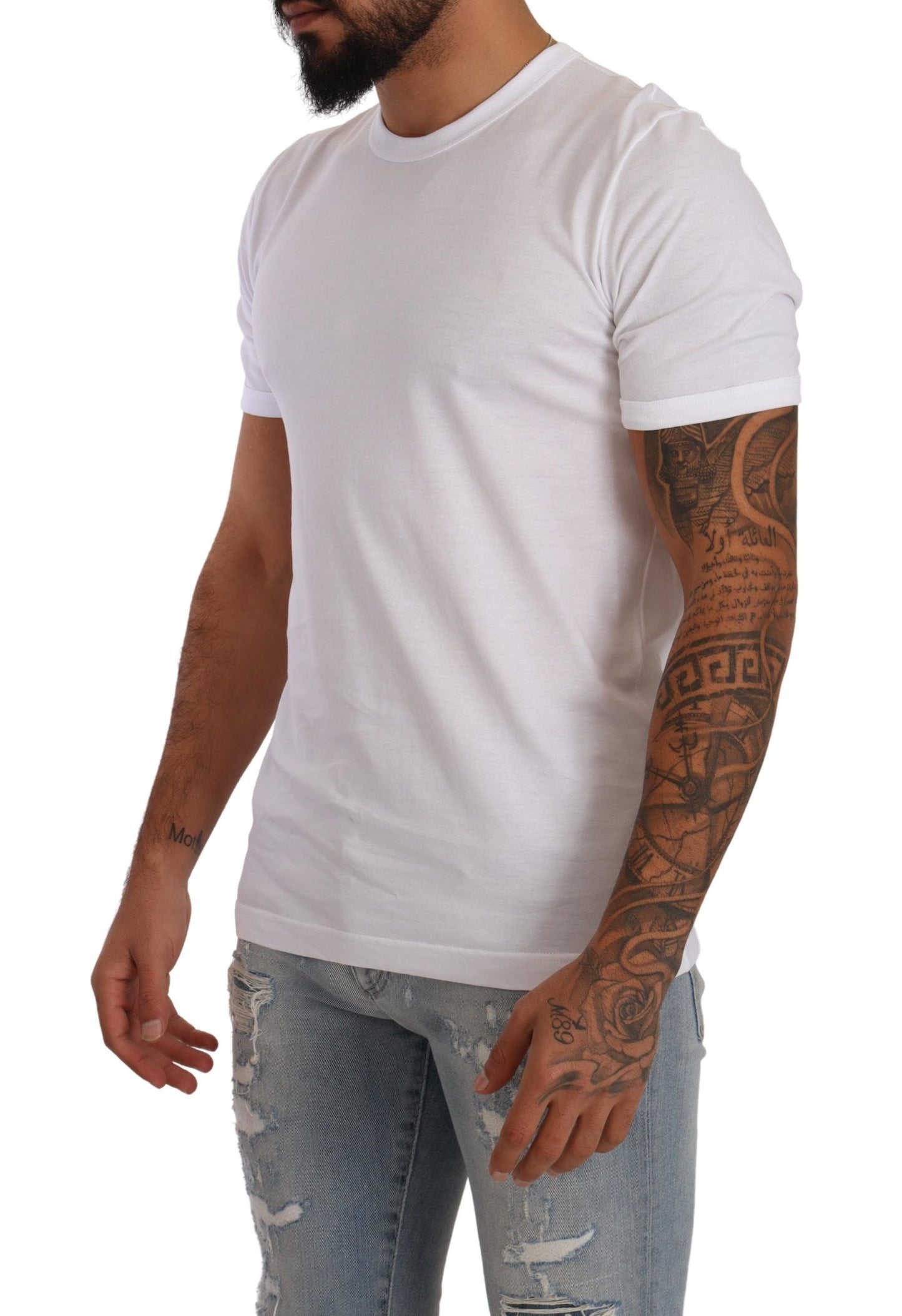 Dolce & Gabbana Chic White Crewneck Cotton Tee