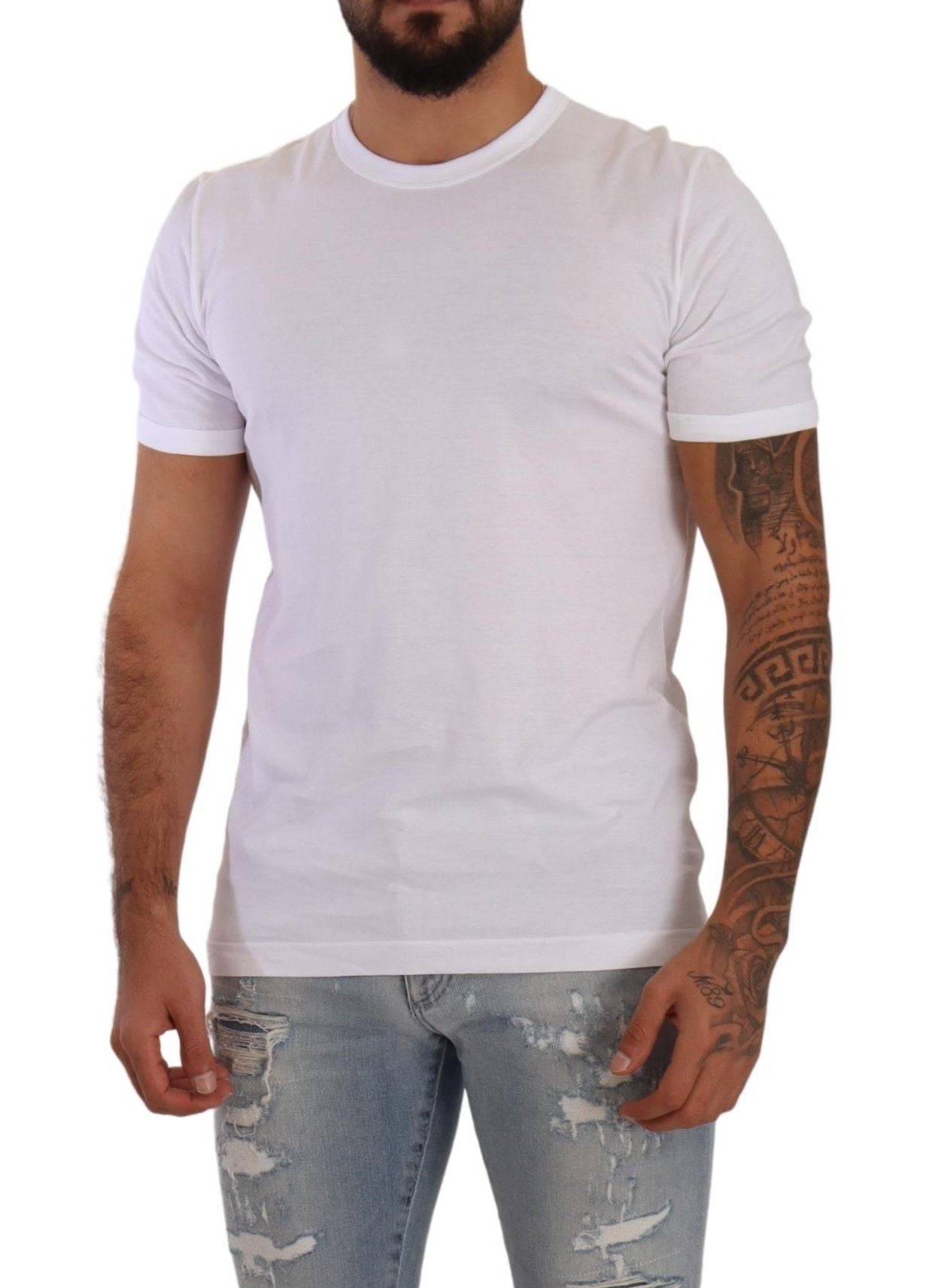 Dolce & Gabbana Chic White Crewneck Cotton Tee