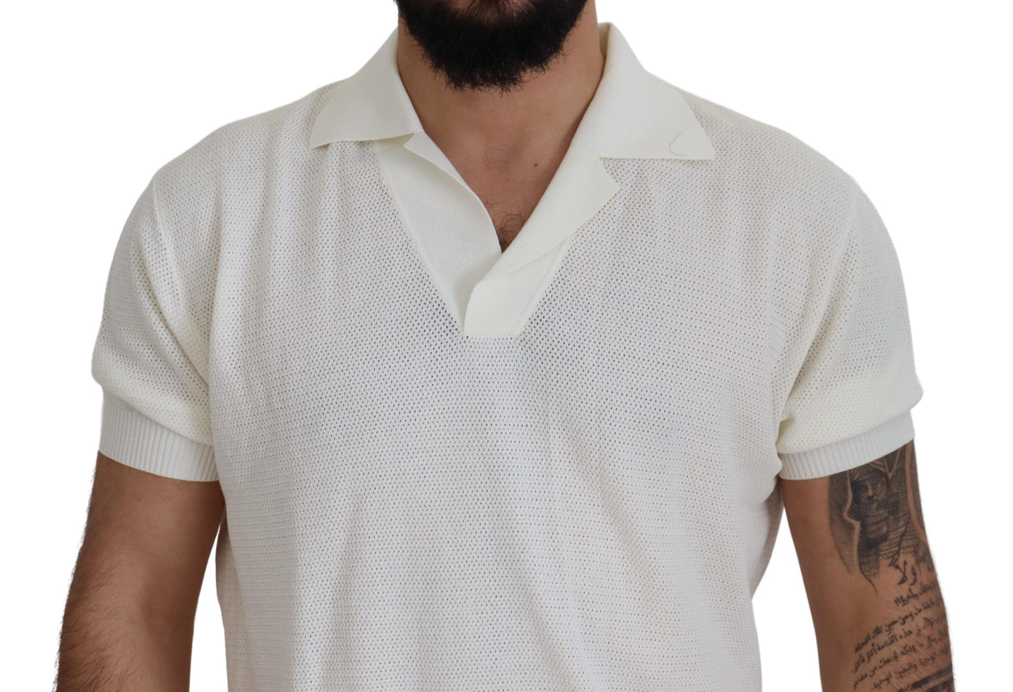 Dolce & Gabbana Elegant White Cotton Polo T-Shirt