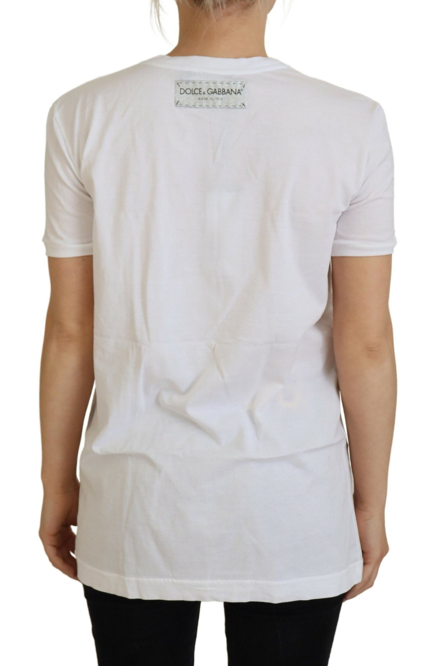 Dolce & Gabbana Elegant White Cotton Tee for Casual Chic Style