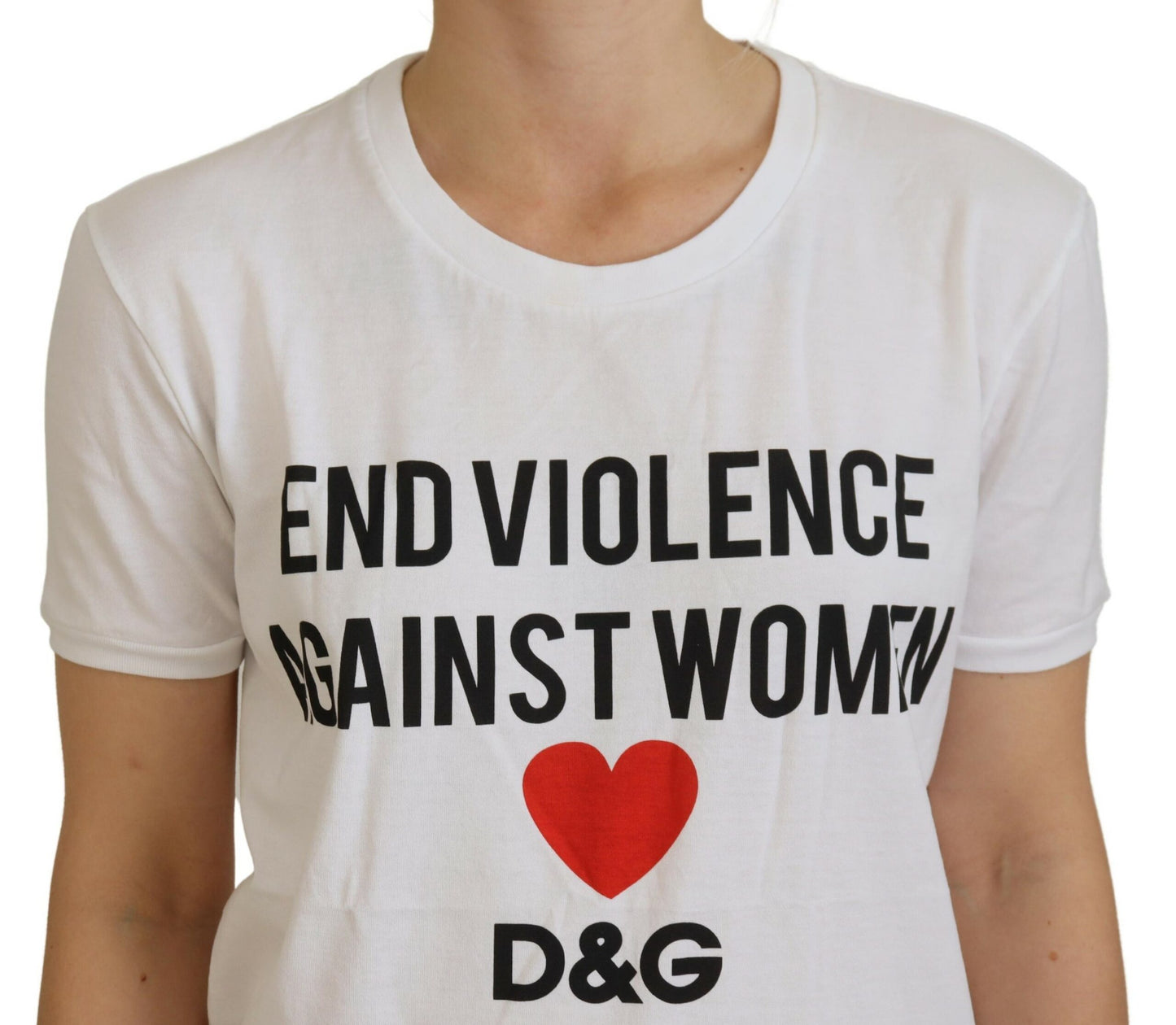 Dolce & Gabbana Elegant White Cotton Tee for Casual Chic Style