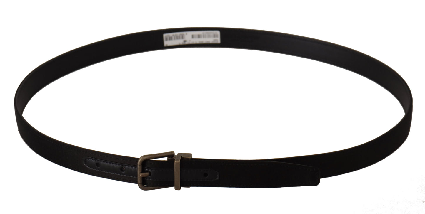 Dolce & Gabbana Elegant Black Leather Luxury Belt