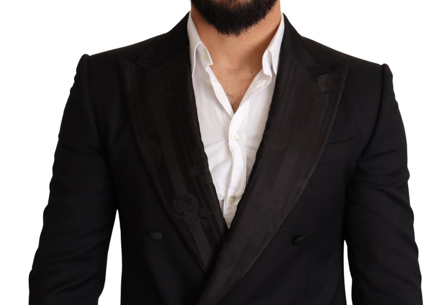 Dolce & Gabbana Elegant Black Silk-Wool Blend Blazer