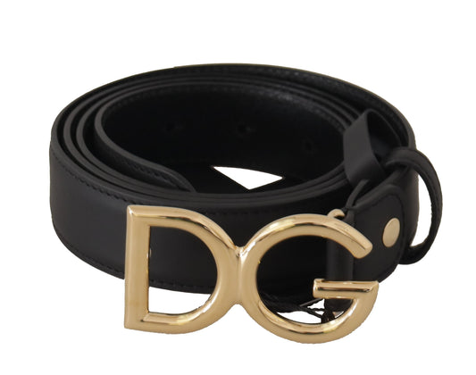 Dolce & Gabbana Elegant Engraved Logo Leather Belt