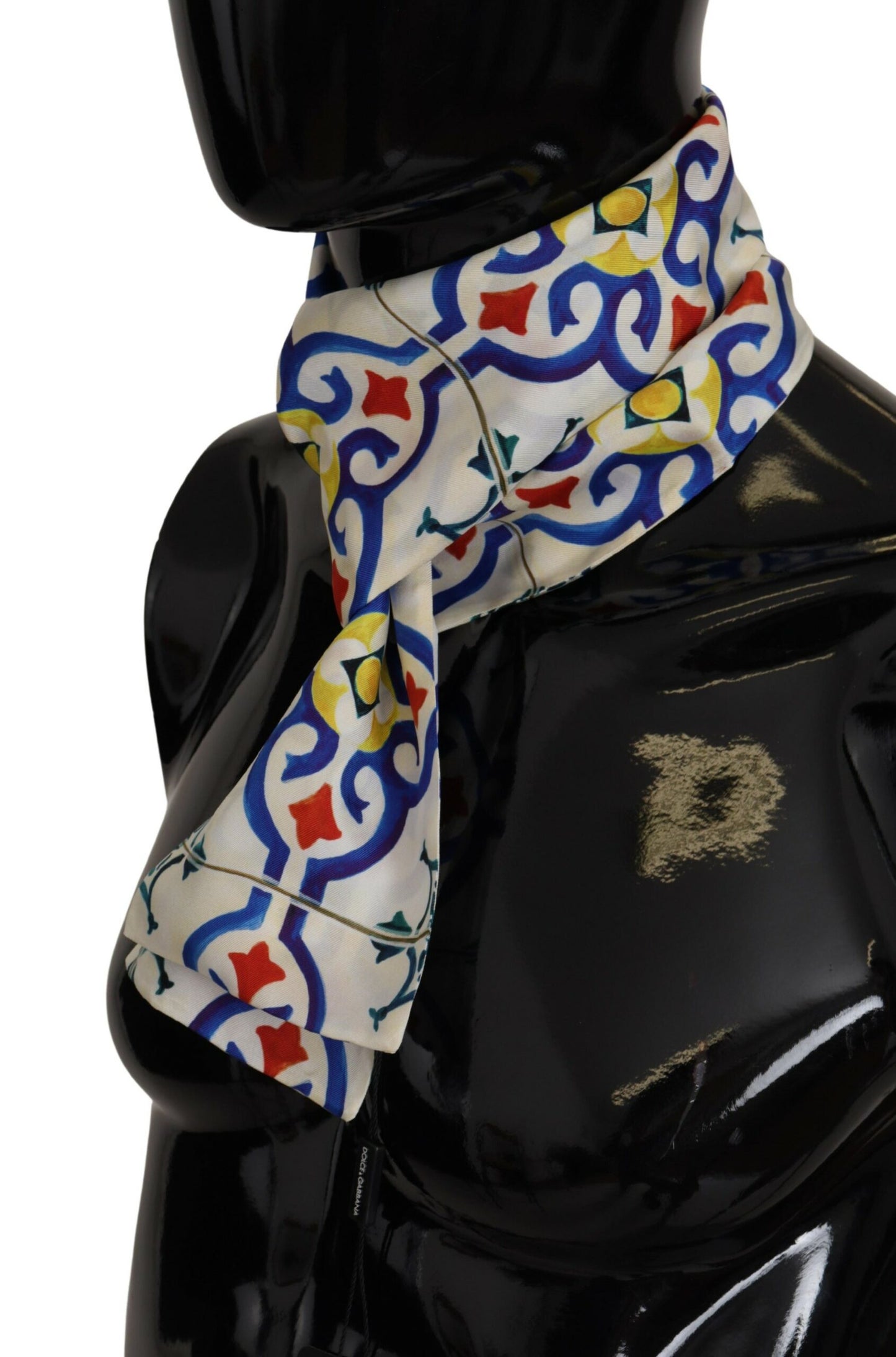 Dolce & Gabbana Multicolor Majolica Silk Men's Scarf