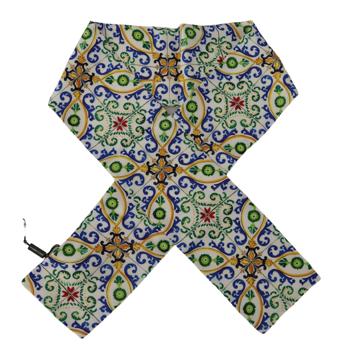 Dolce & Gabbana Majolica Patterned Silk Men's Scarf