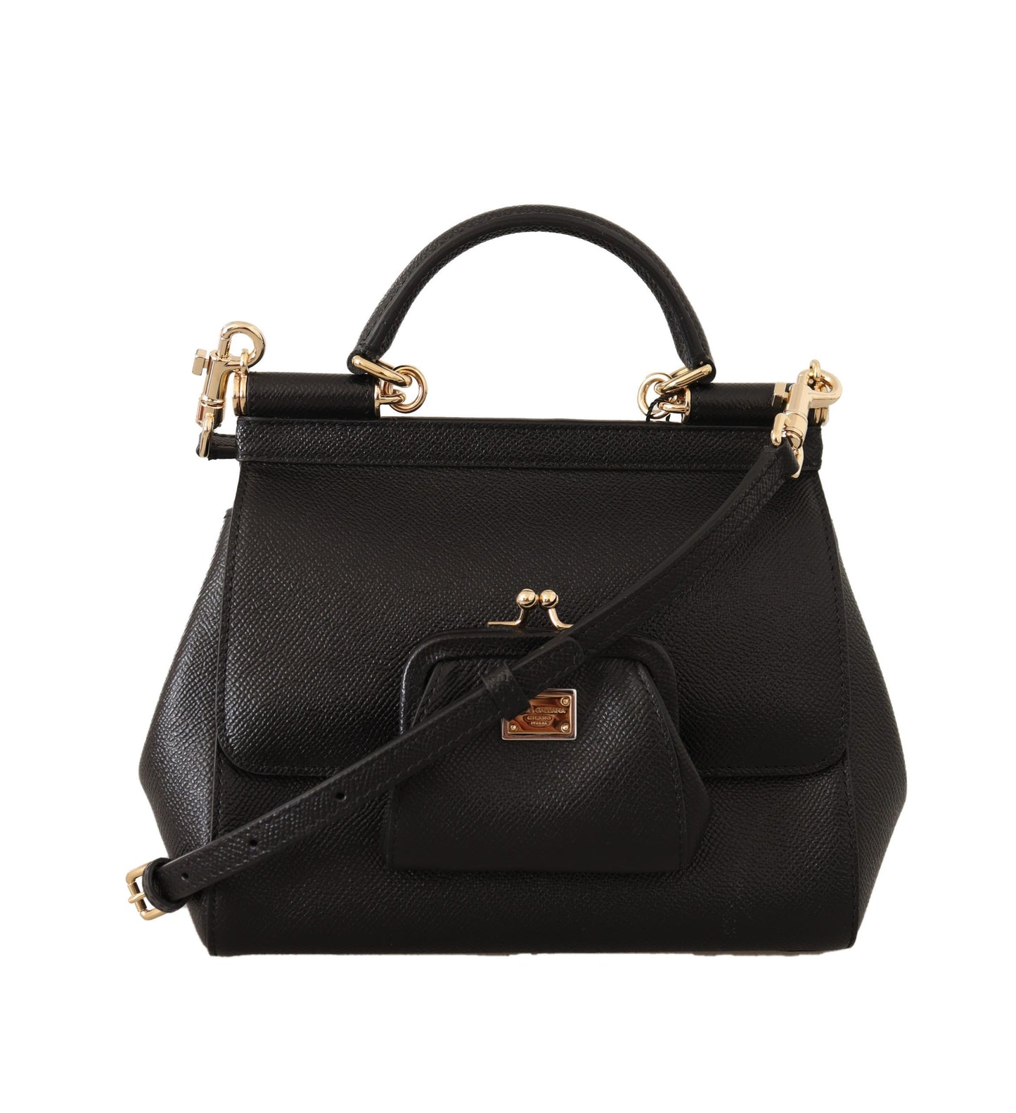 Dolce & Gabbana Sicilian Elegance Medium Leather Shoulder Bag