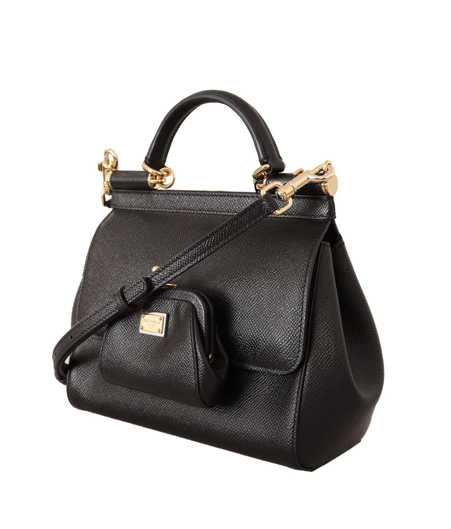 Dolce & Gabbana Sicilian Elegance Medium Leather Shoulder Bag