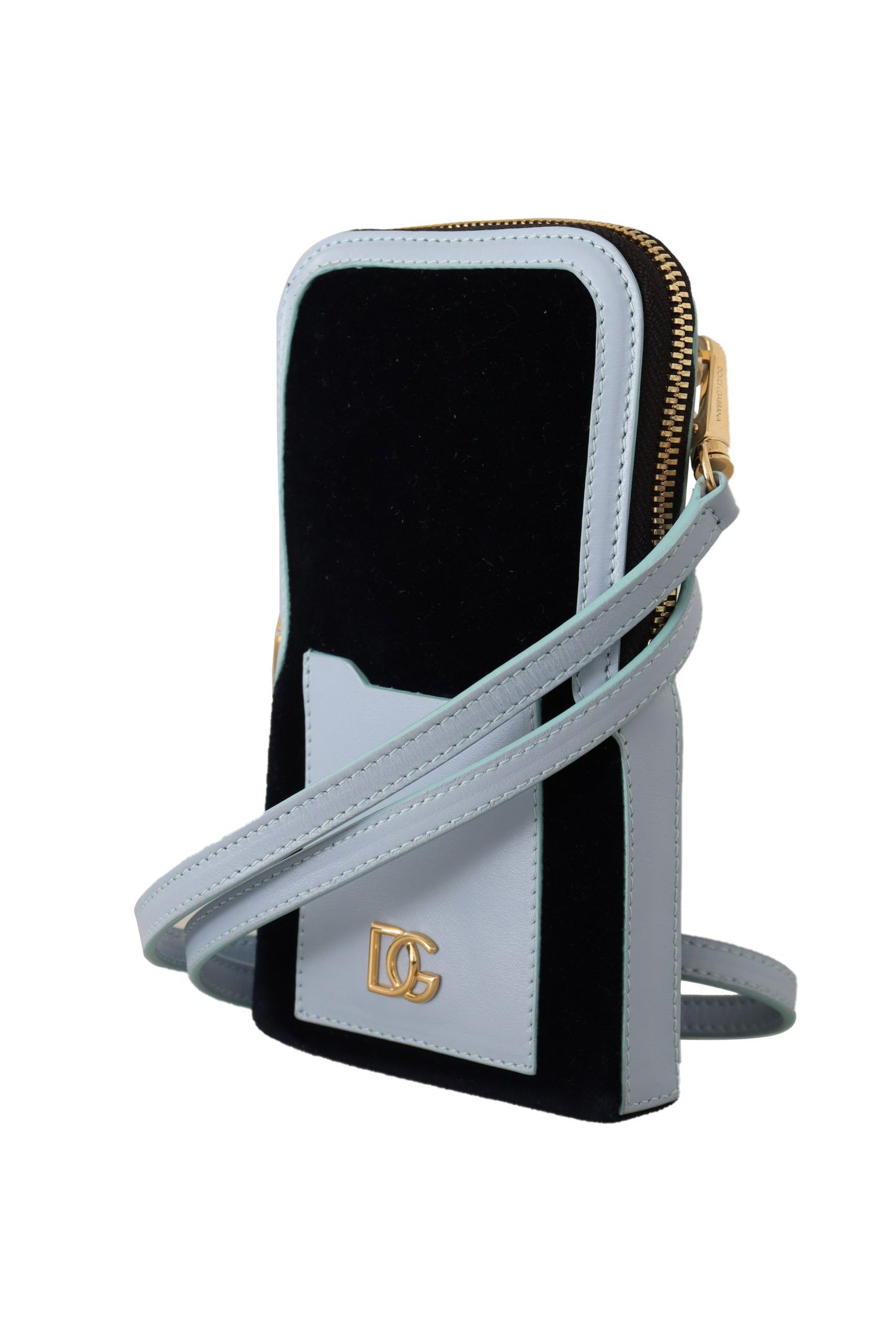 Dolce & Gabbana Elegant Velvet Textured Phone Holder