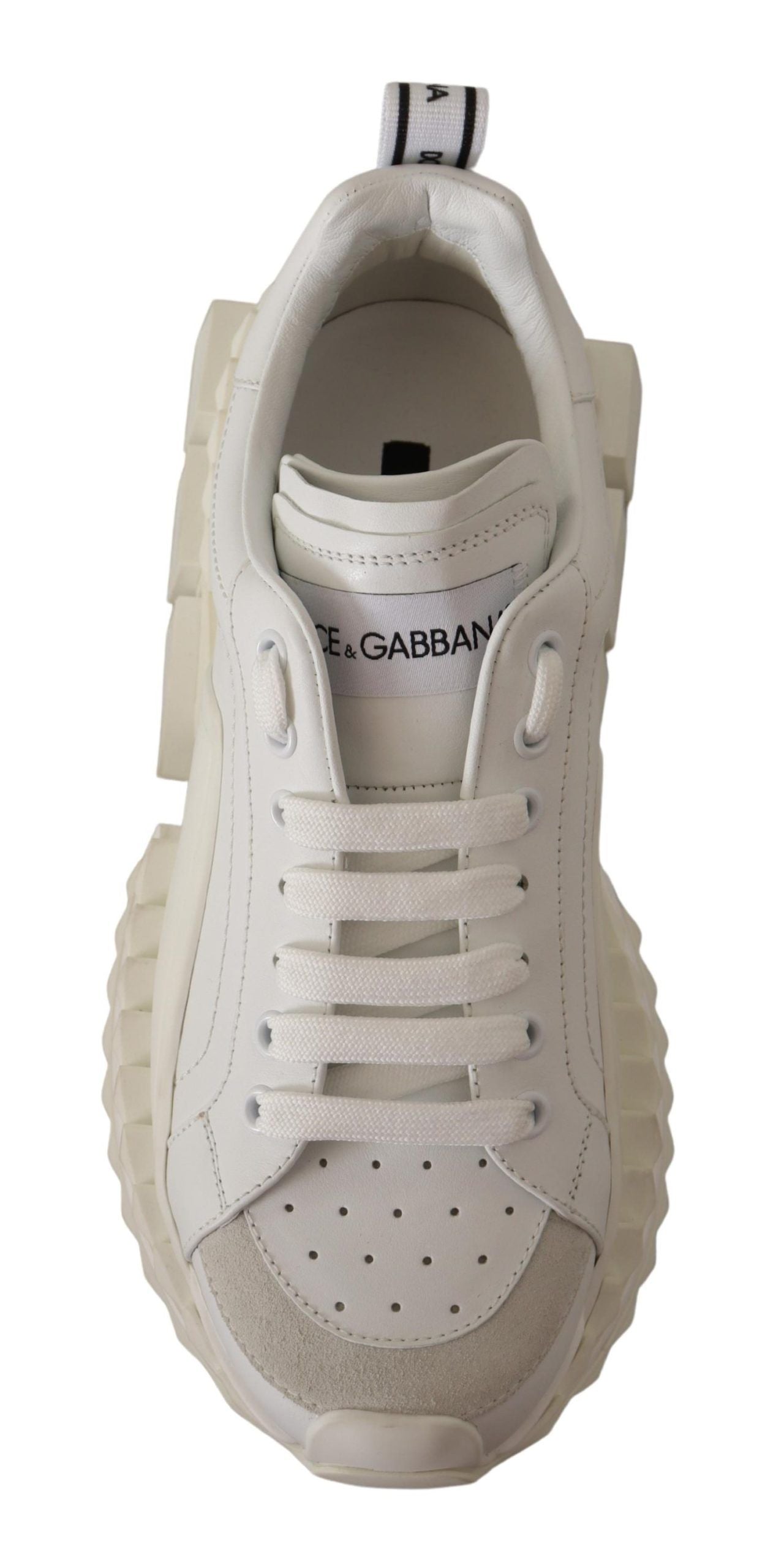 Dolce & Gabbana Sleek Super King White Leather Sneakers