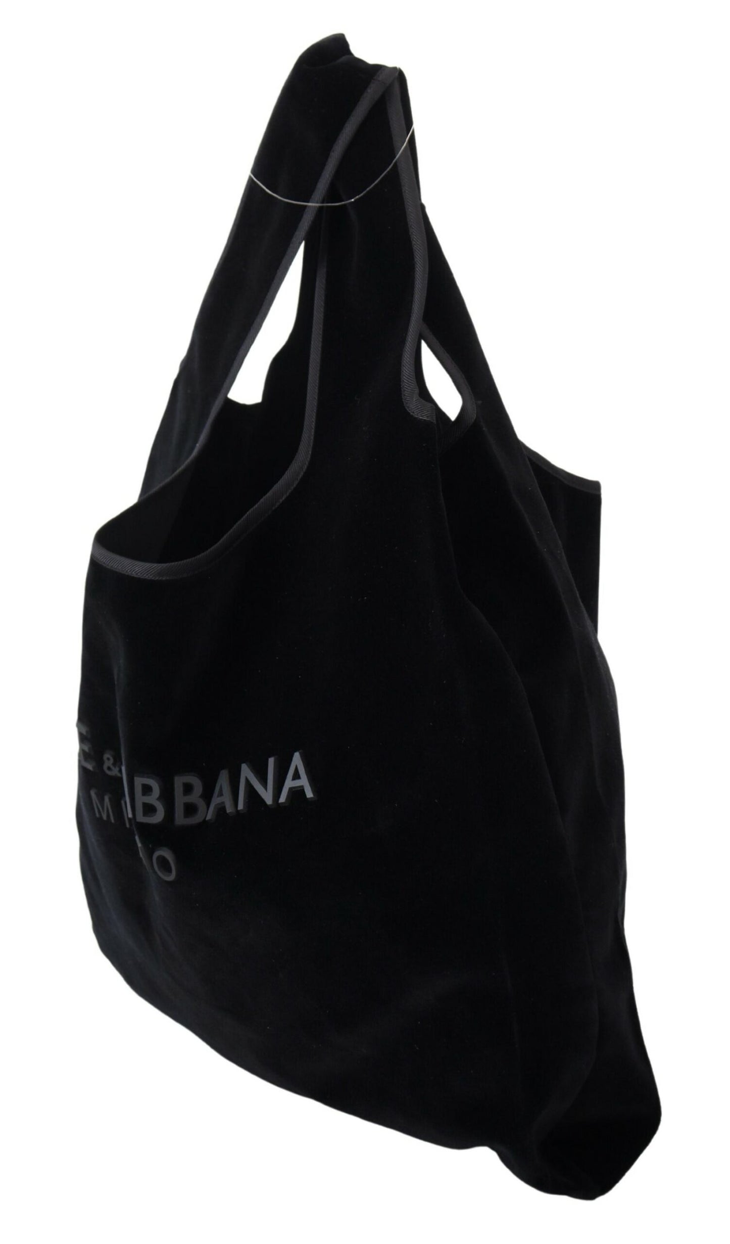 Dolce & Gabbana Elegant Black Cotton Viscose Tote Bag