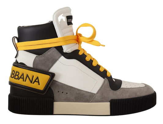 Dolce & Gabbana Multicolor High Top Leather Sneakers