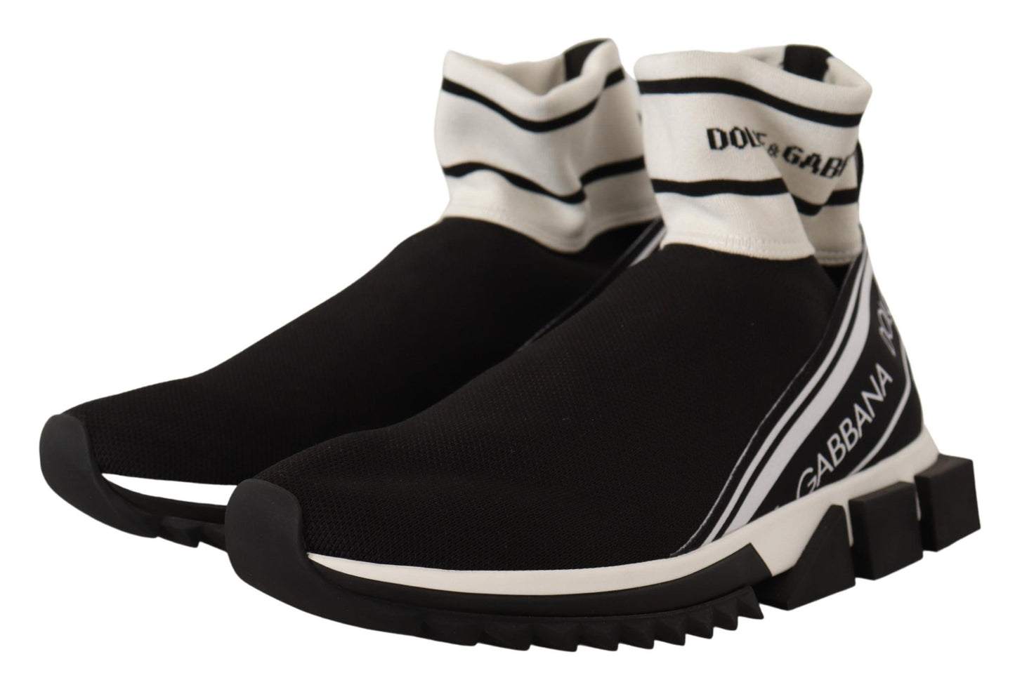 Dolce & Gabbana Chic Sock-Style Sneakers in Monochrome