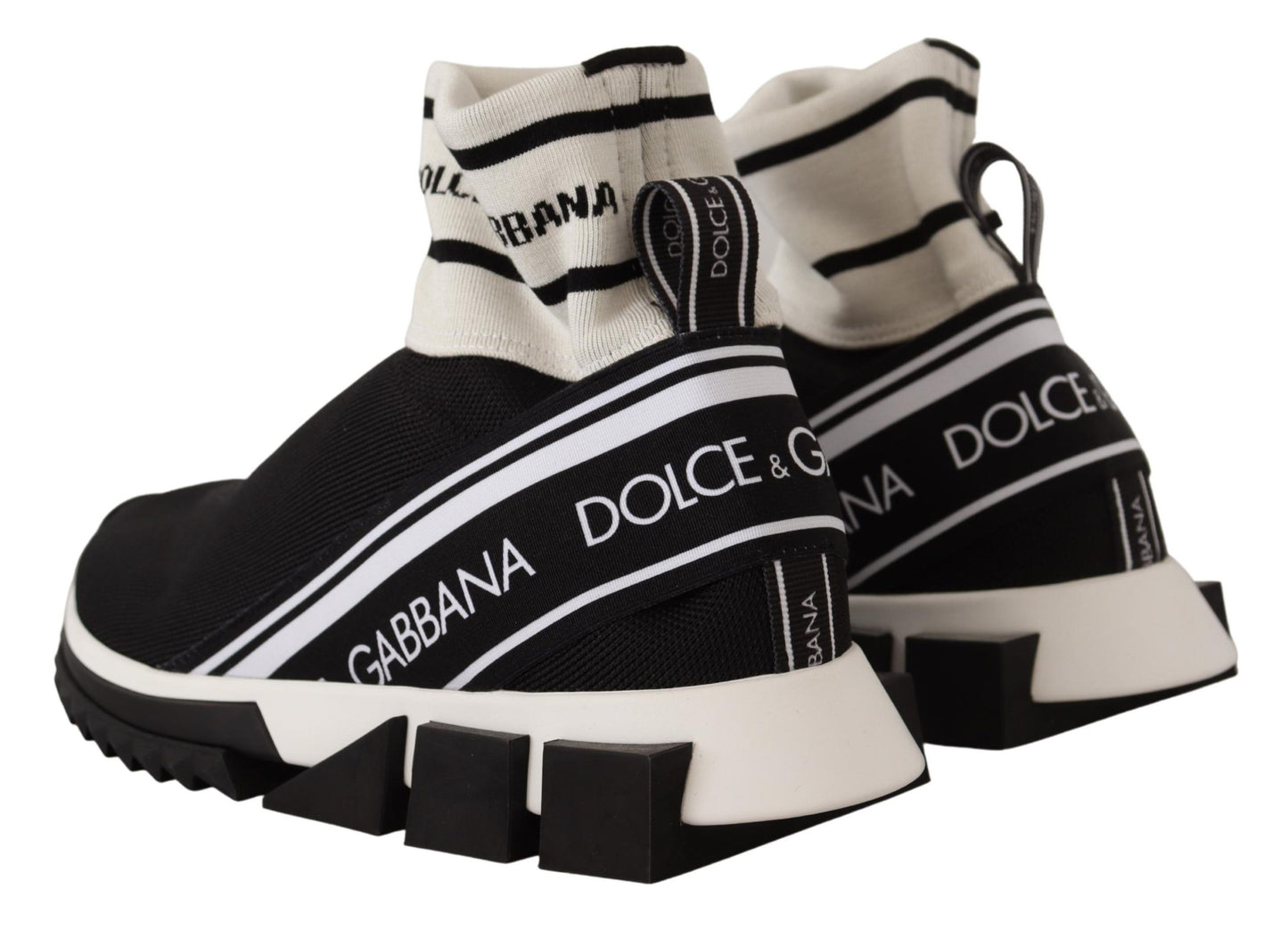 Dolce & Gabbana Chic Sock-Style Sneakers in Monochrome