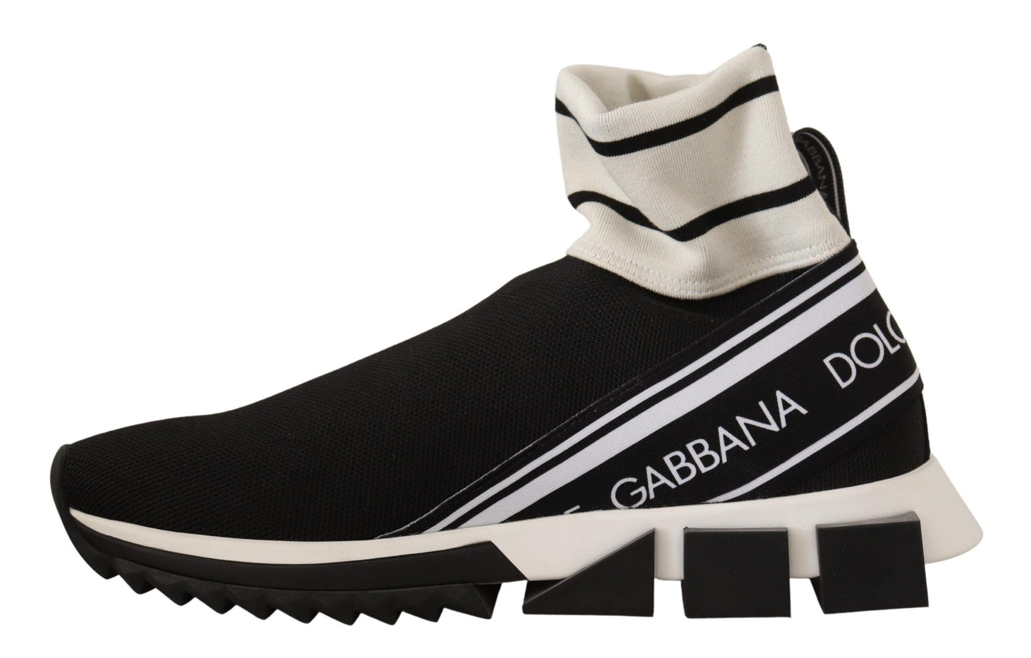 Dolce & Gabbana Chic Sock-Style Sneakers in Monochrome