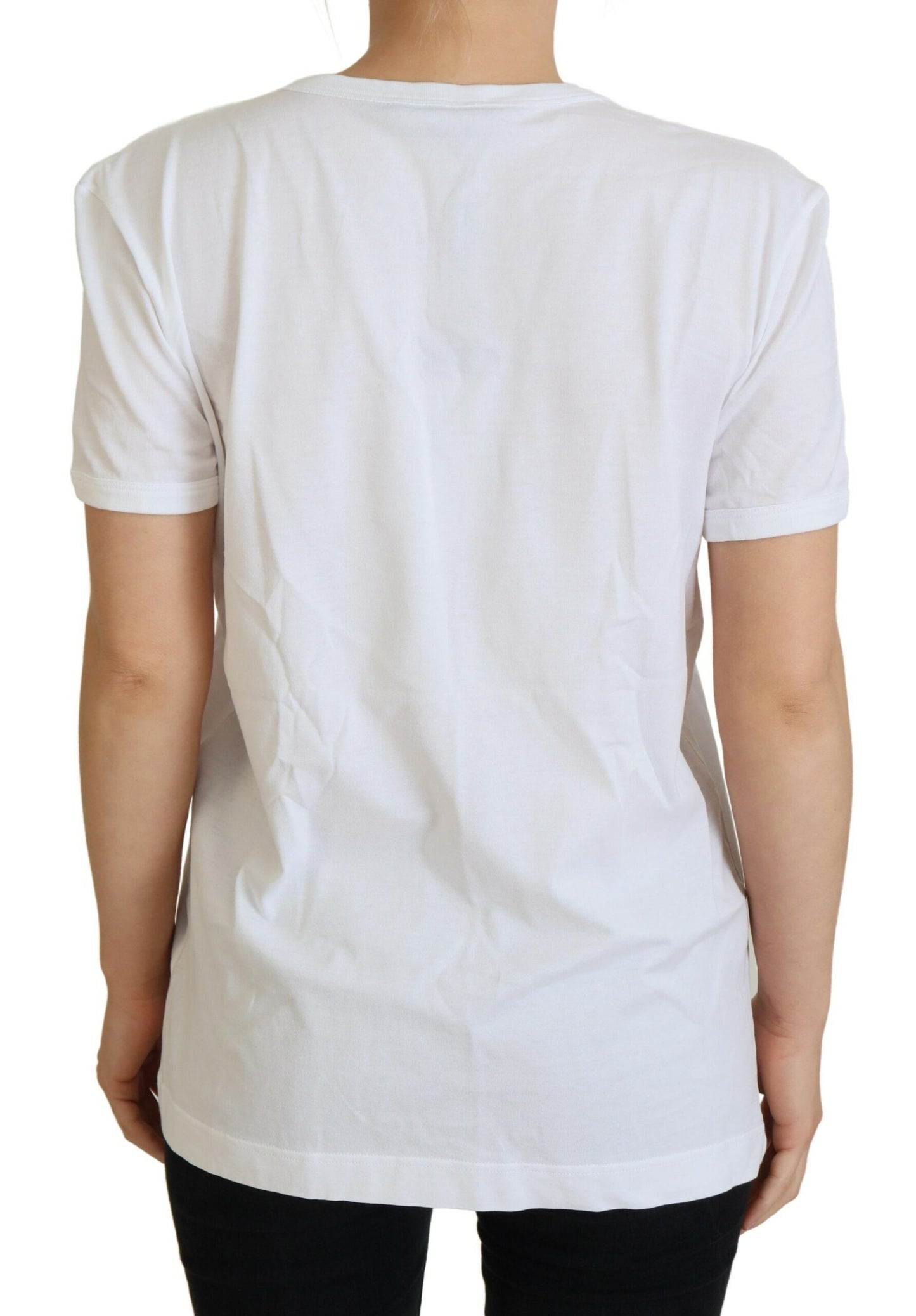 Dolce & Gabbana Chic White Cotton Casual Top - Iconic Logo Detail