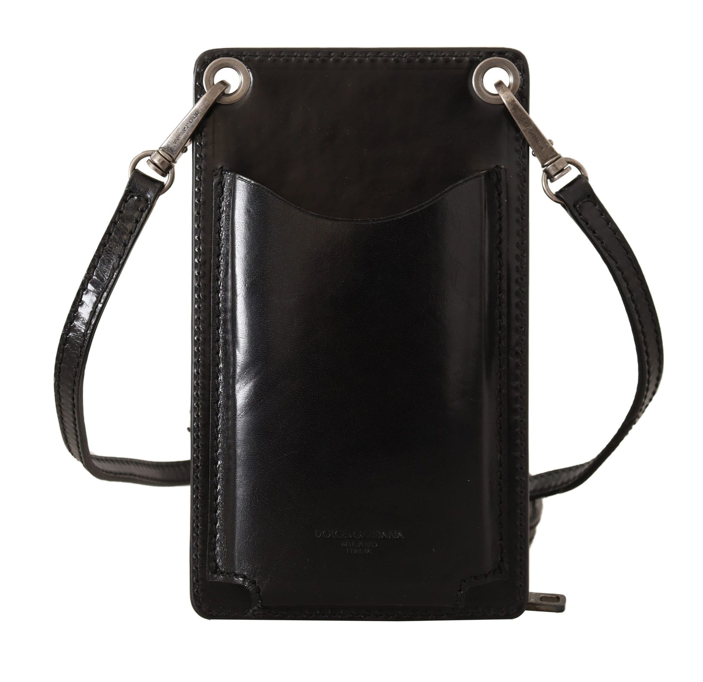 Dolce & Gabbana Elegant Leather Phone Wallet with Strap