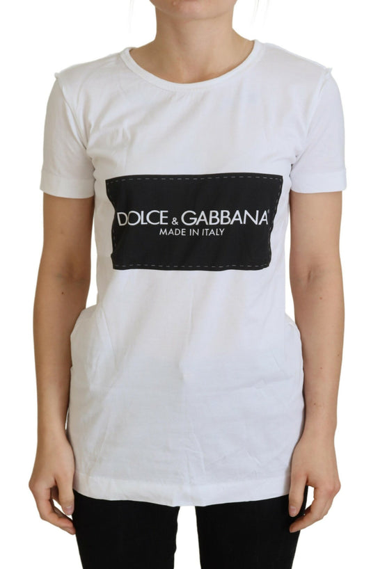 Dolce & Gabbana Chic Monochrome Crew Neck Tee