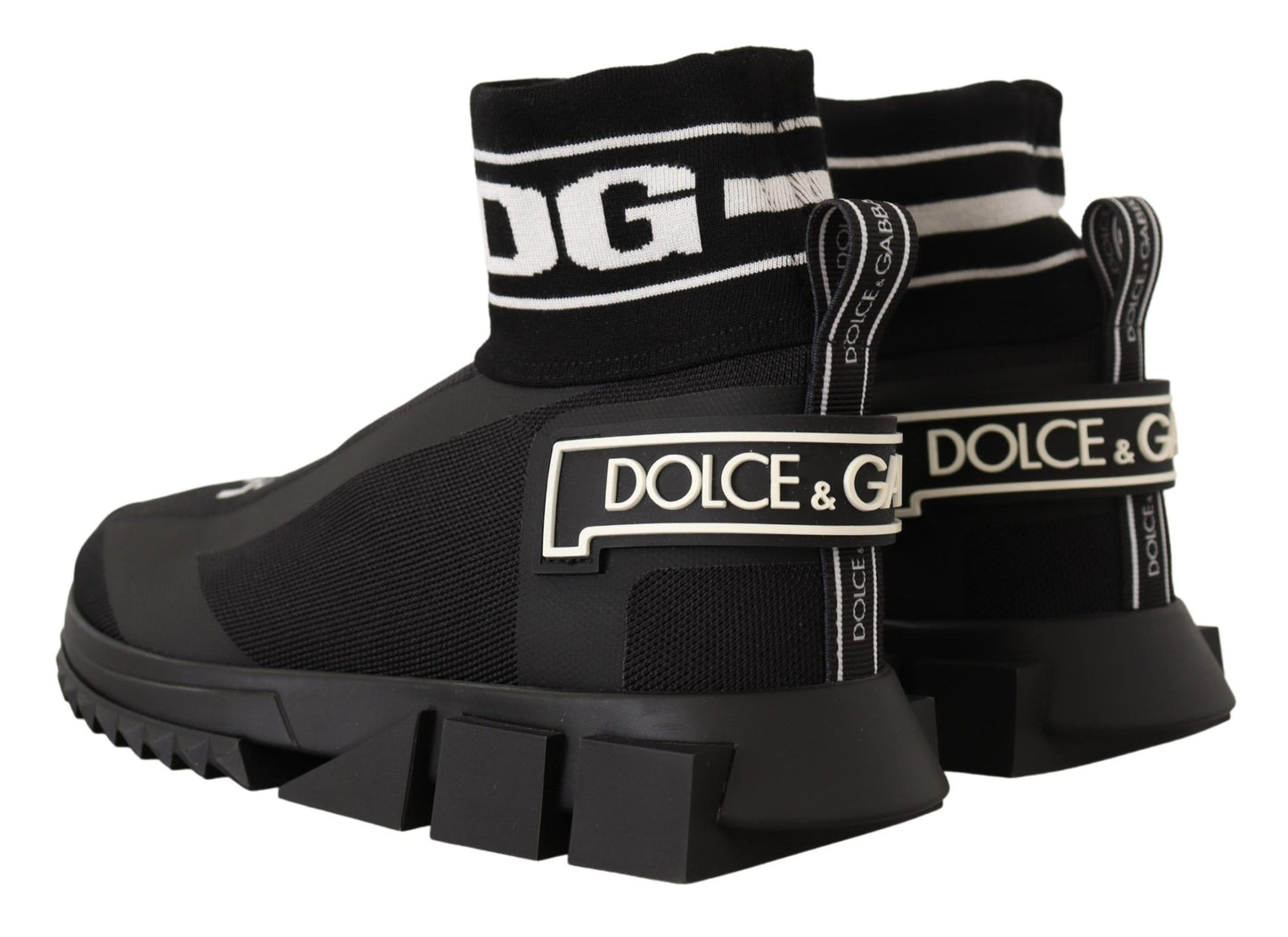 Dolce & Gabbana Elegant Black Silk-Blend Sneakers