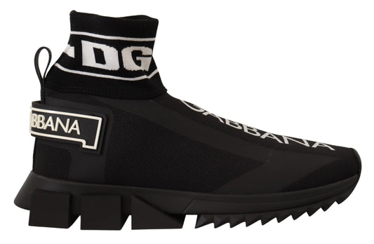 Dolce & Gabbana Elegant Black Silk-Blend Sneakers