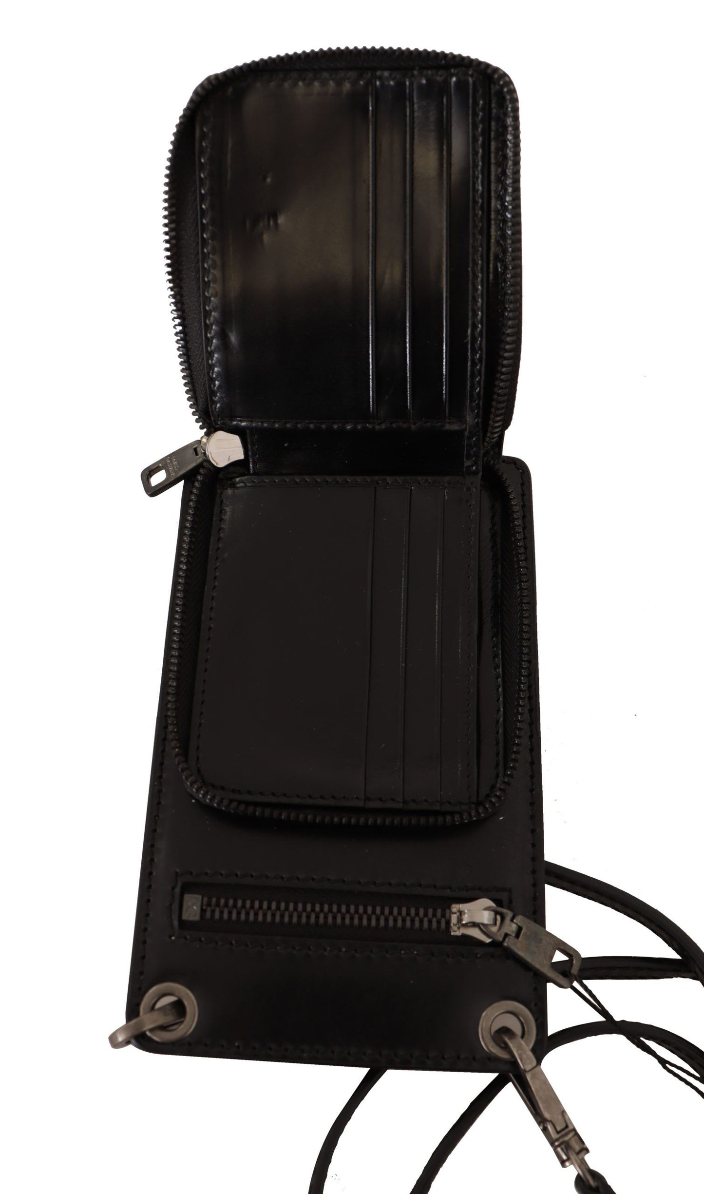 Dolce & Gabbana Elegant Leather Phone Wallet with Strap