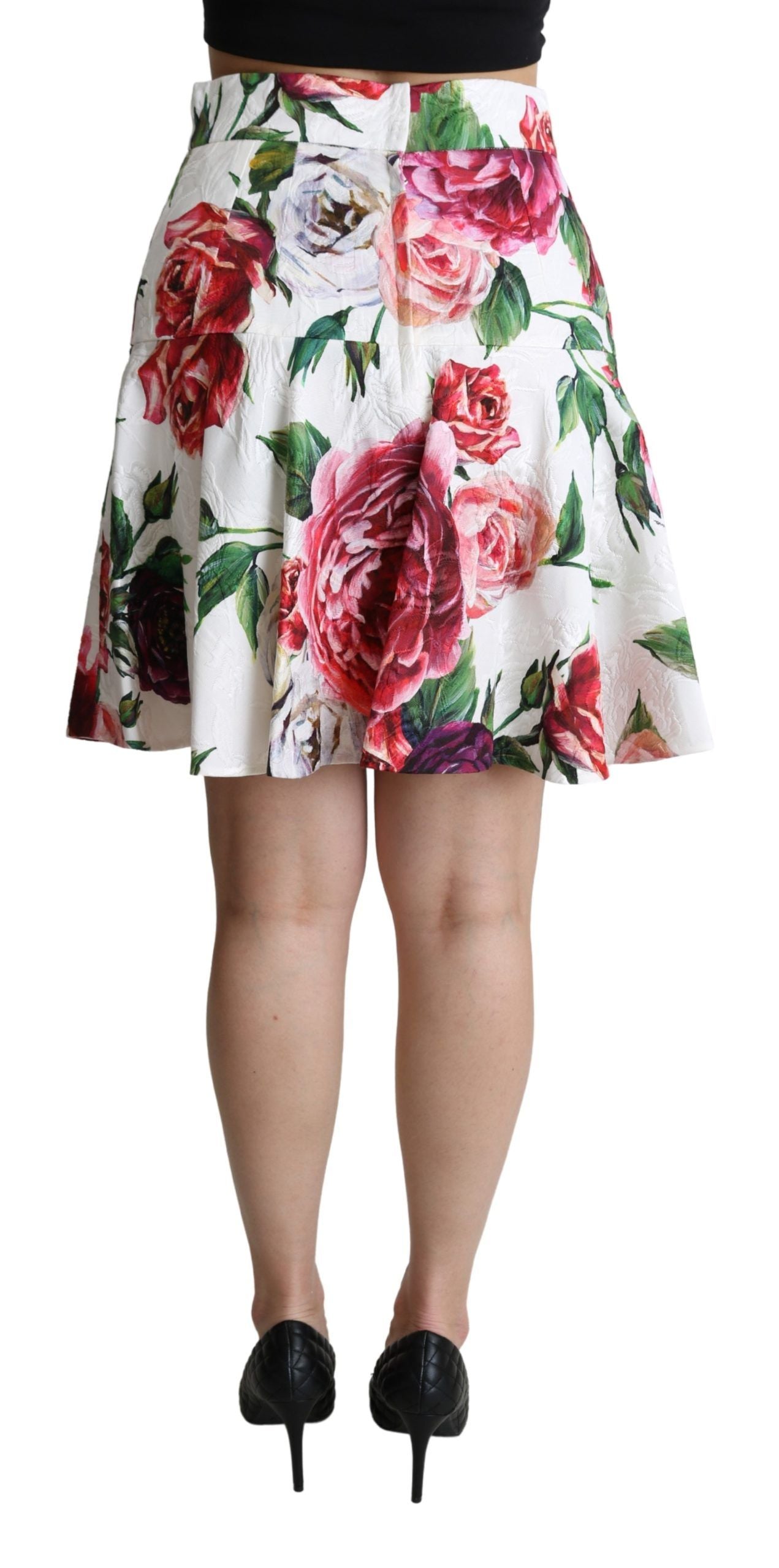 Dolce & Gabbana Floral Brocade A-Line Mini Skirt