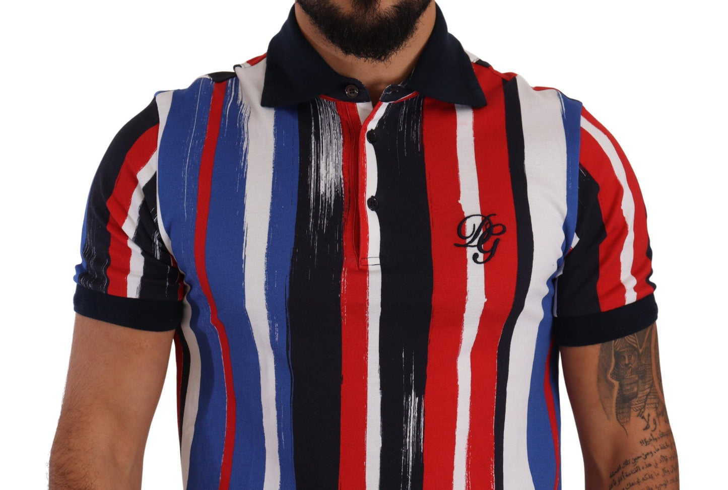 Dolce & Gabbana Elegant Multicolor Striped Polo T-Shirt