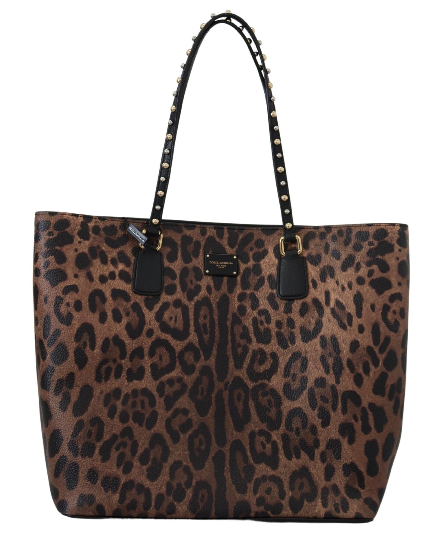 Dolce & Gabbana Glam Leopard Print Leather Tote