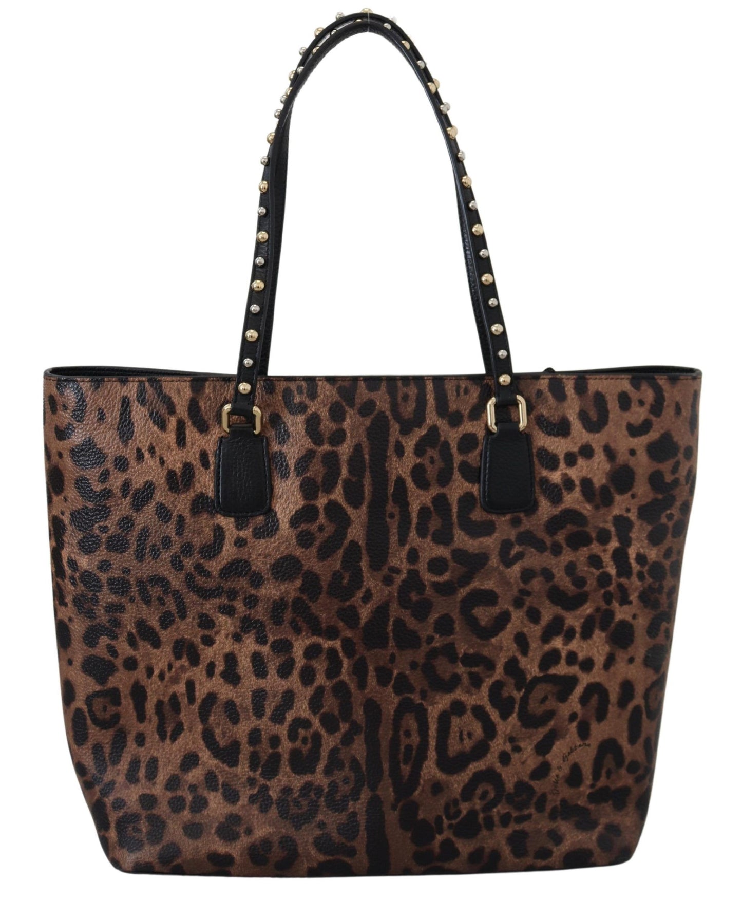 Dolce & Gabbana Glam Leopard Print Leather Tote