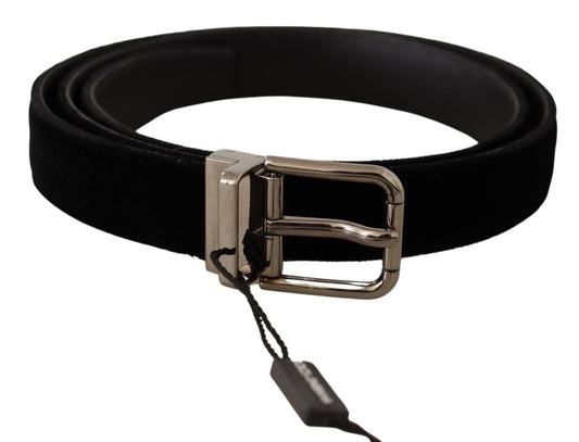 Dolce & Gabbana Elegant Black Viscose Leather Belt