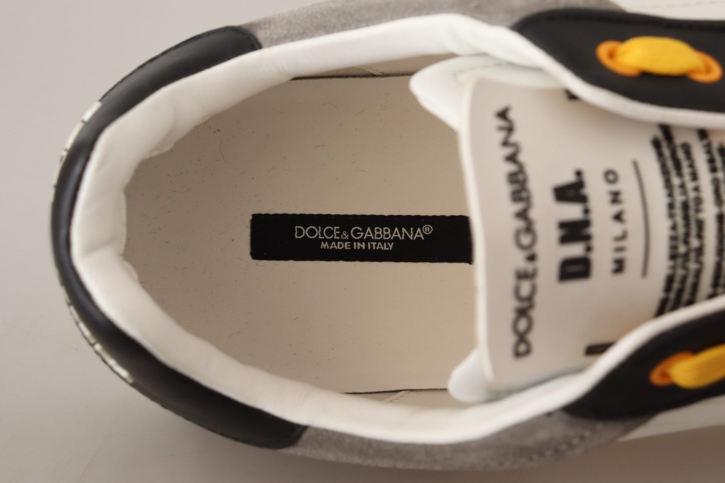 Dolce & Gabbana Sunshine Yellow Low Top Leather Sneakers