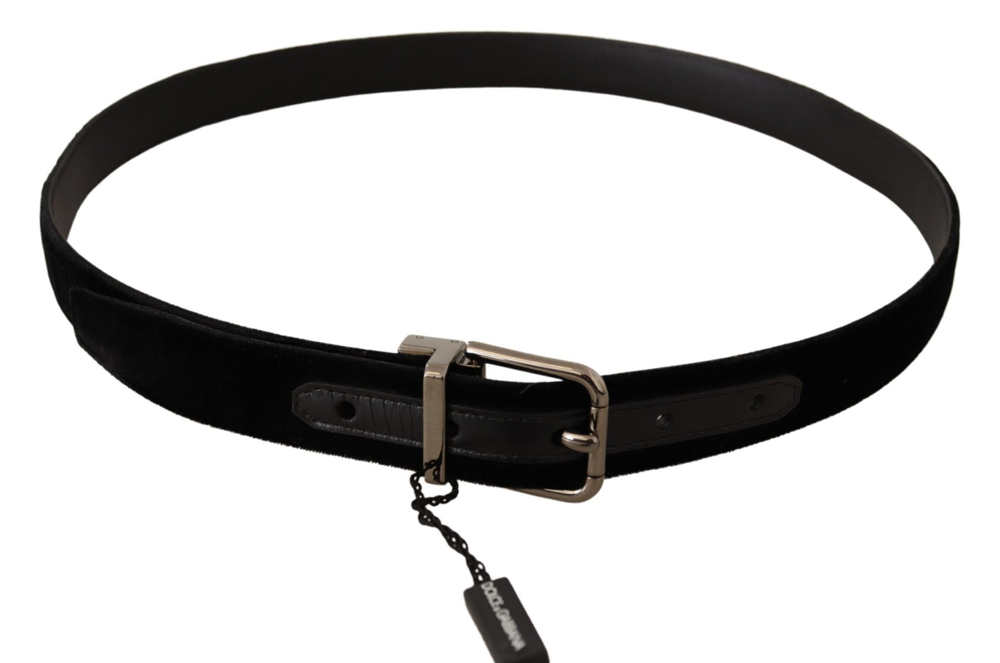 Dolce & Gabbana Elegant Black Viscose Leather Belt