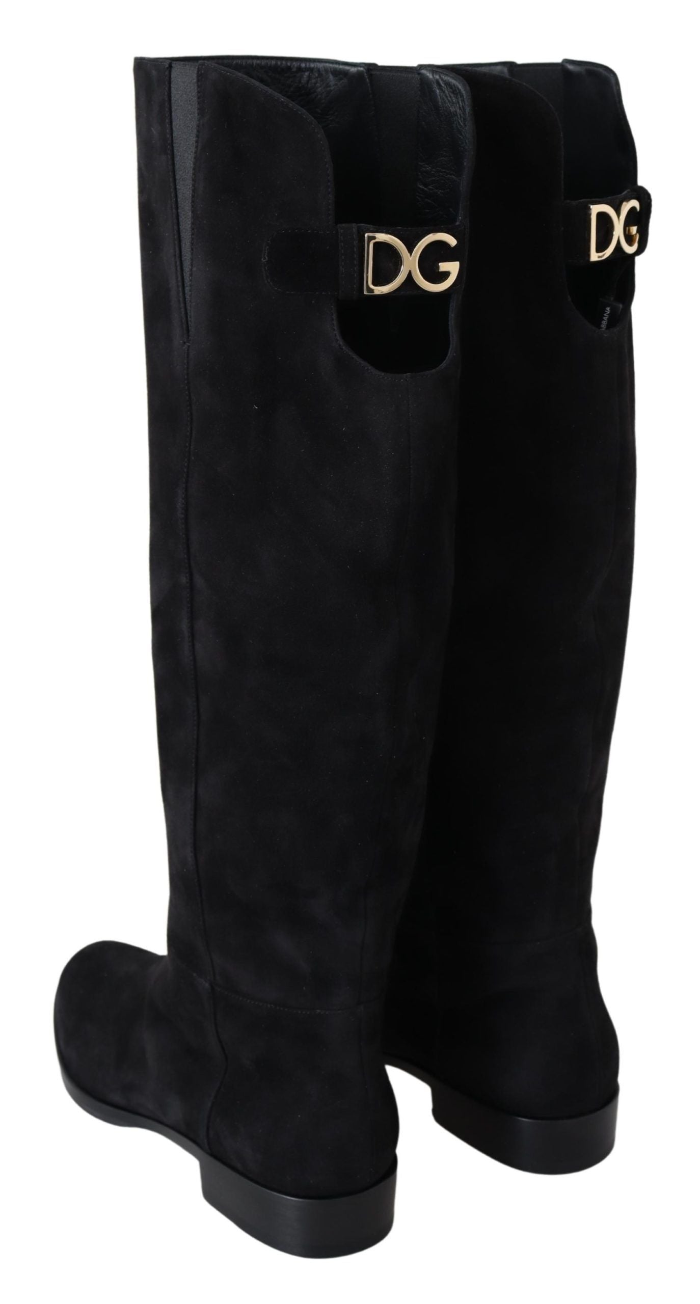 Dolce & Gabbana Elegant Knee High Suede Leather Boots