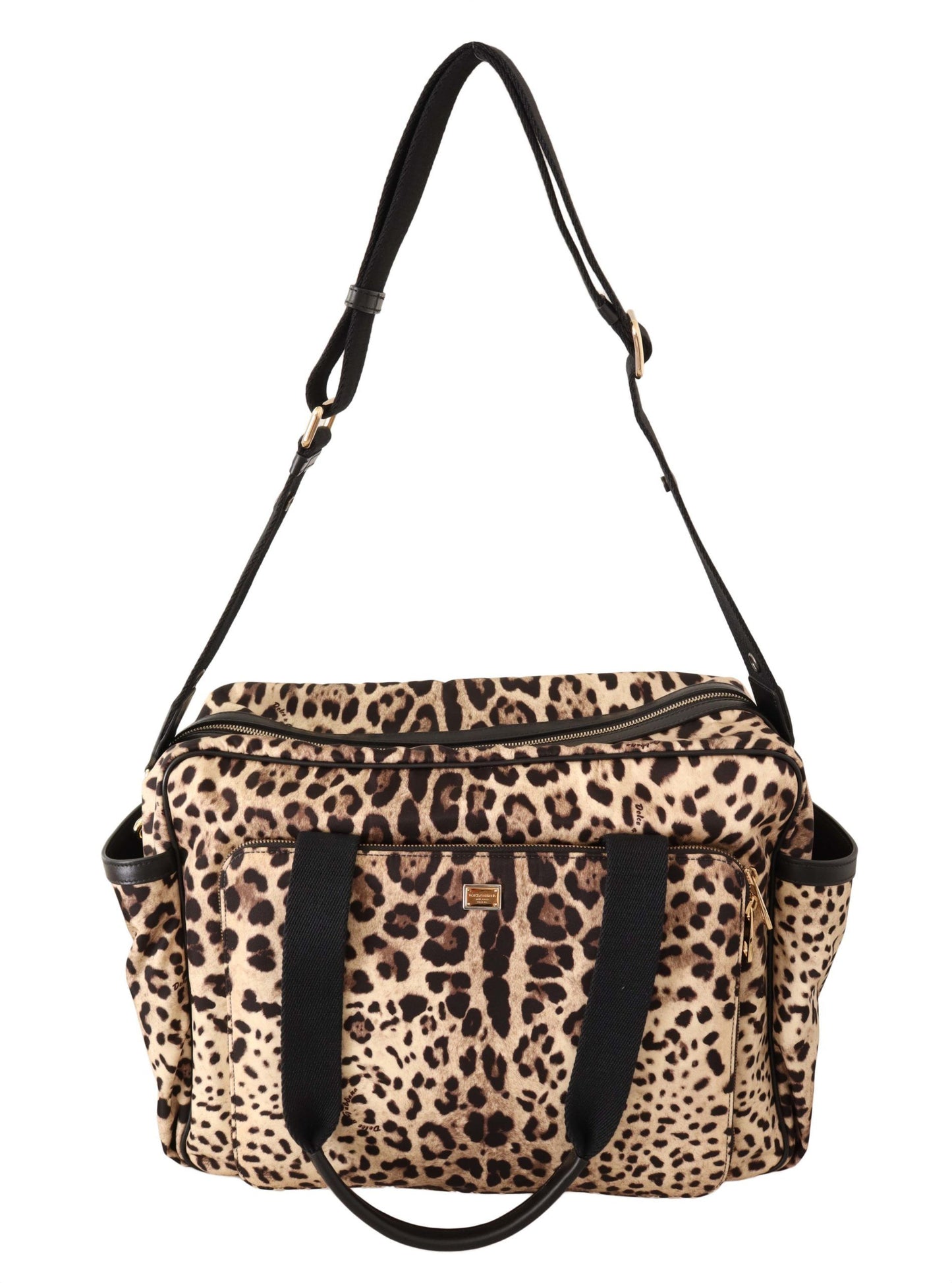 Dolce & Gabbana Elegant Leopard Print Baby Changing Bag