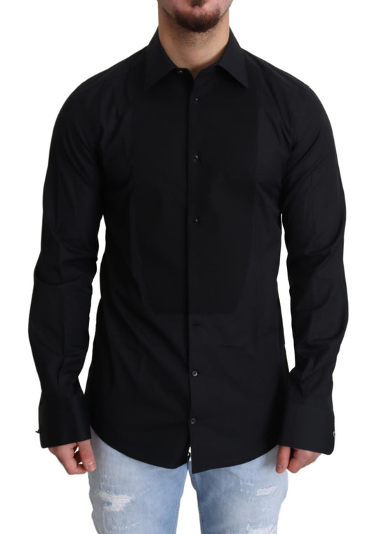 Dolce & Gabbana Elegant Black Cotton Dress Shirt