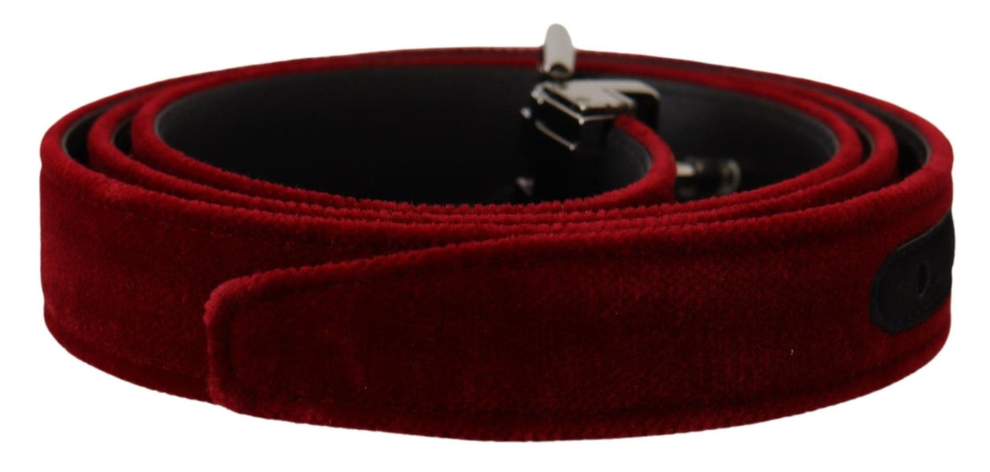 Dolce & Gabbana Elegant Suede Leather Belt with Silver Buckle