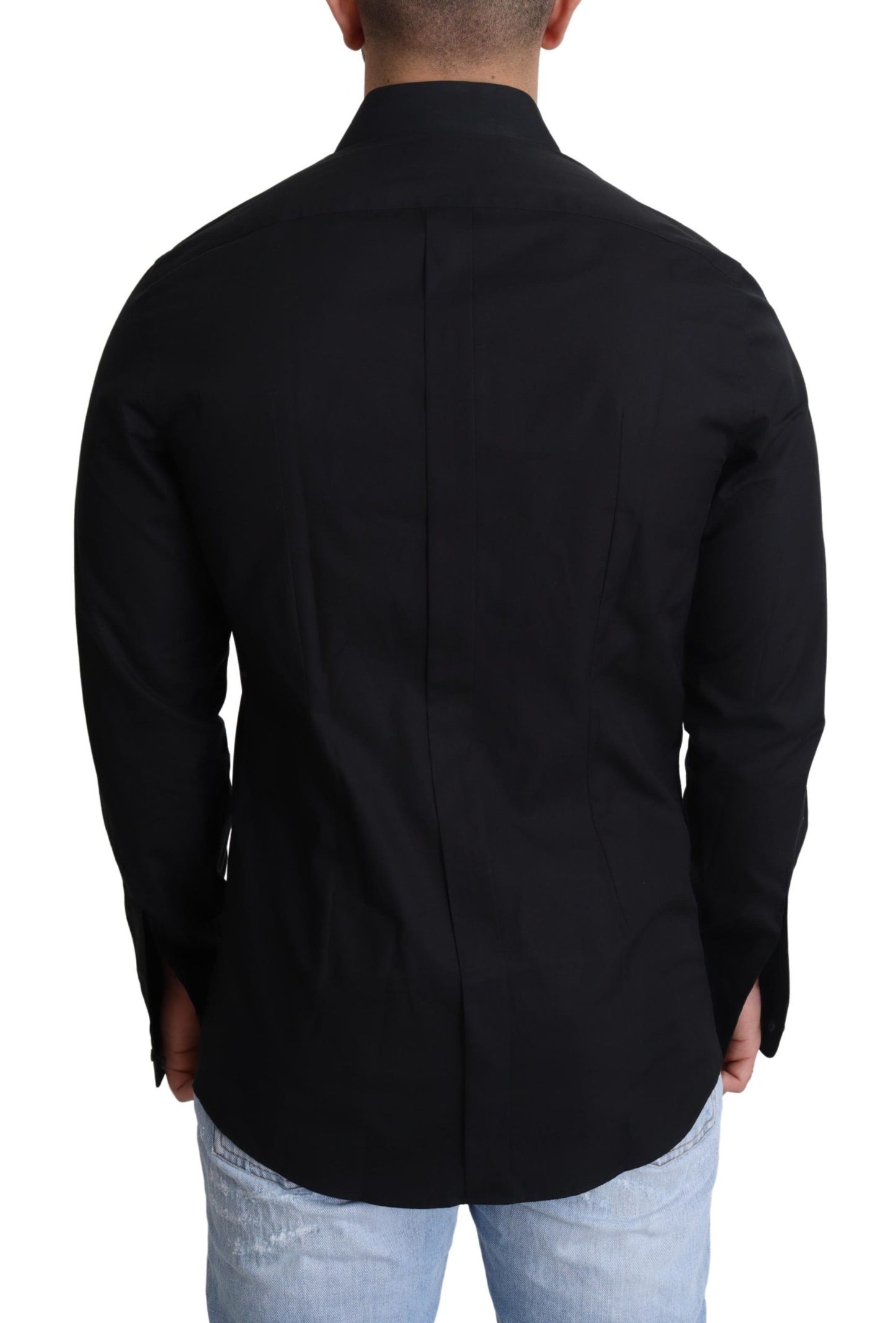 Dolce & Gabbana Elegant Black Cotton Dress Shirt