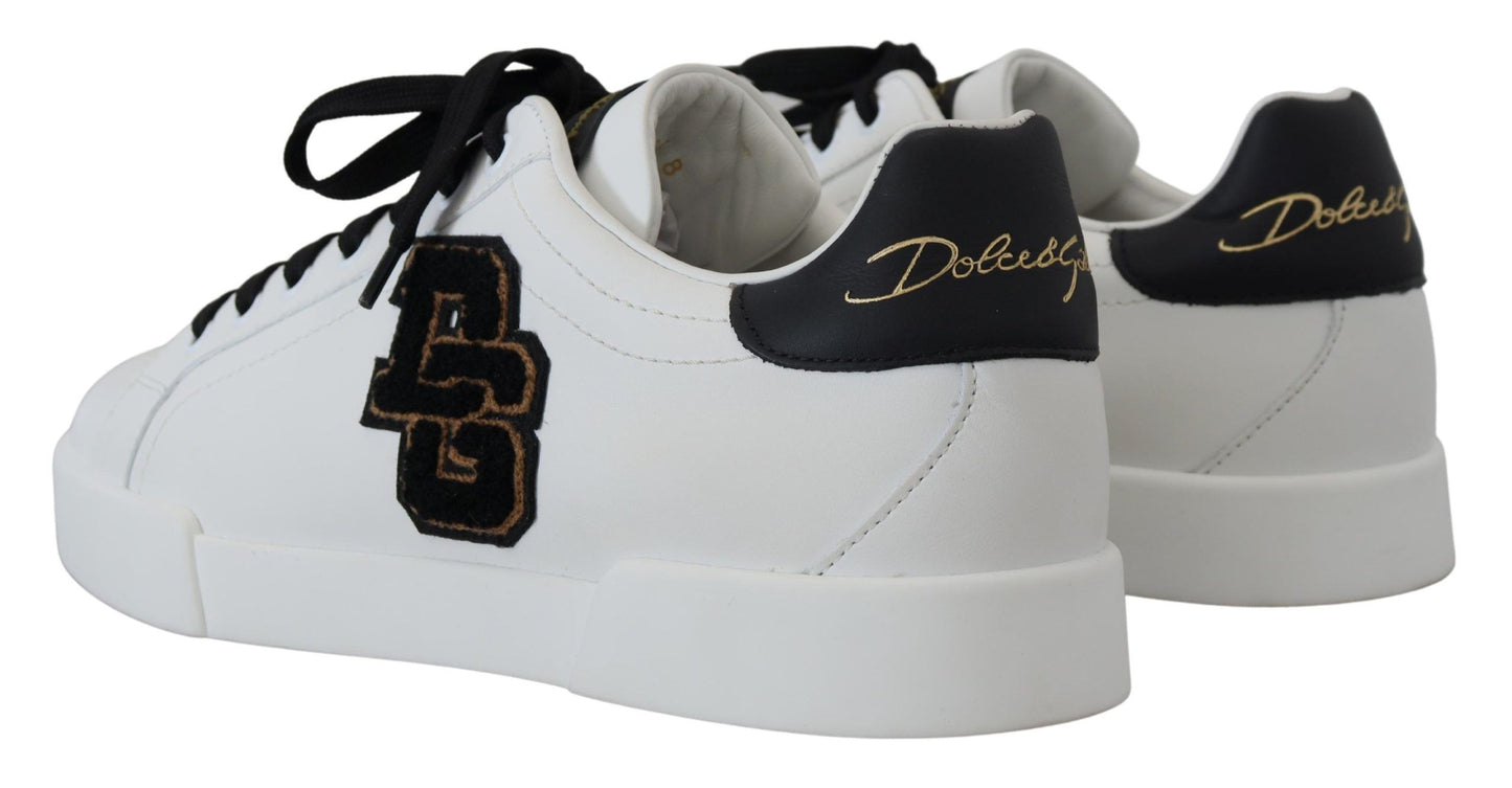 Dolce & Gabbana Elegant Two-Tone Leather Sneakers