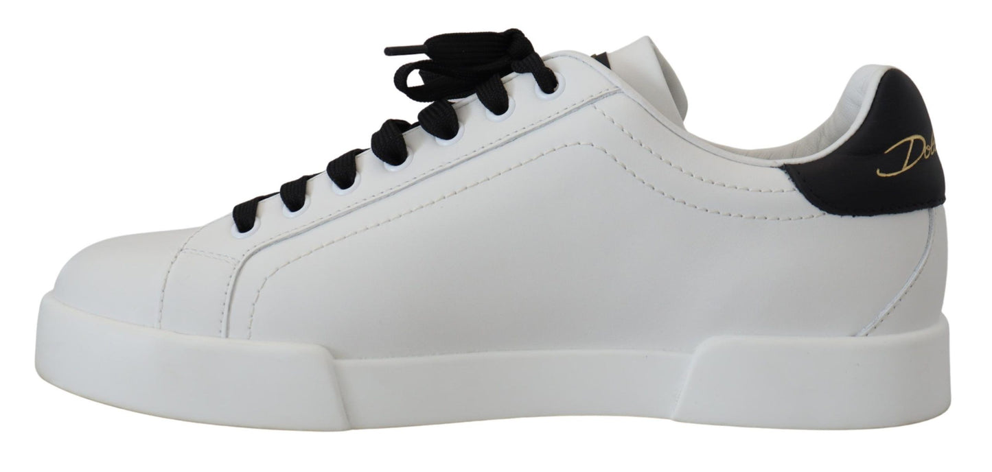 Dolce & Gabbana Elegant Two-Tone Leather Sneakers