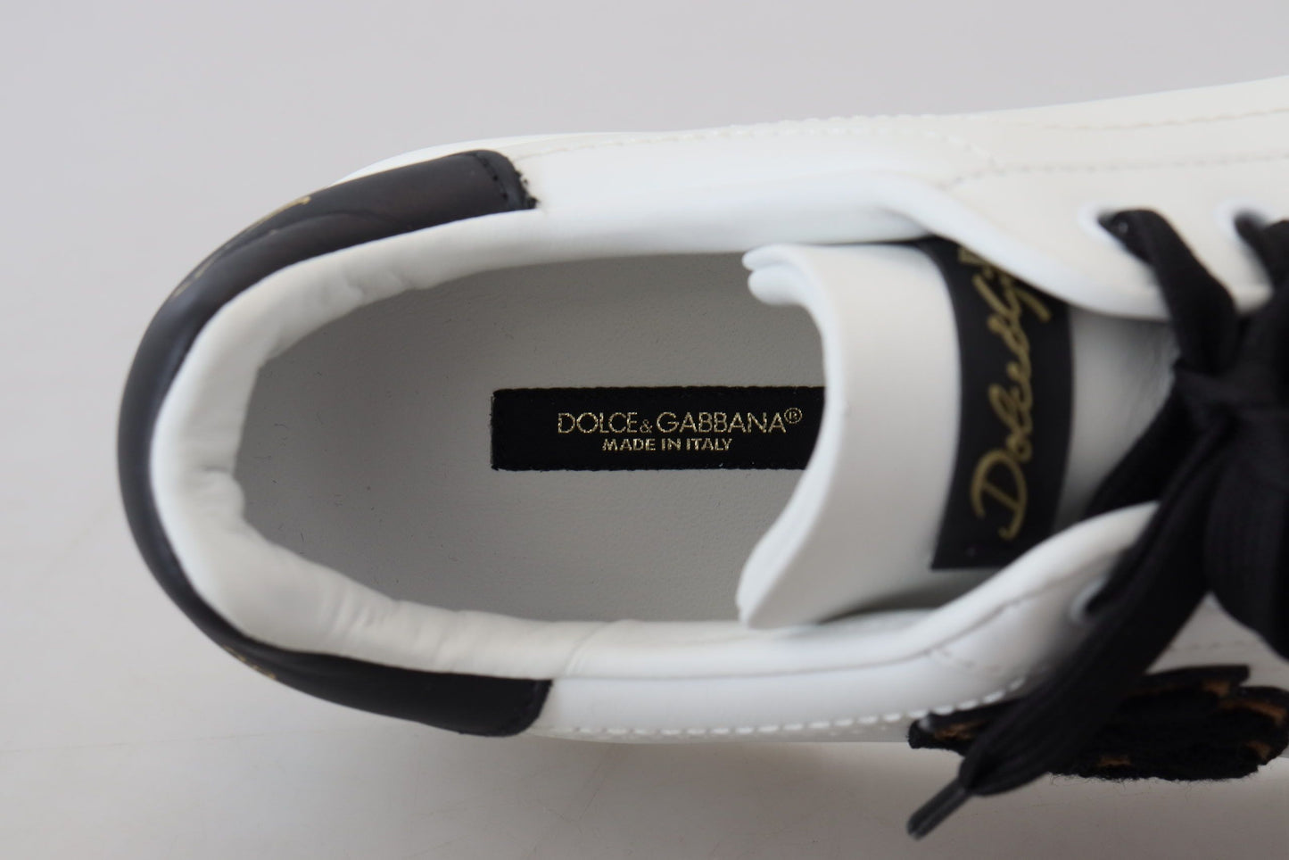 Dolce & Gabbana Elegant Two-Tone Leather Sneakers