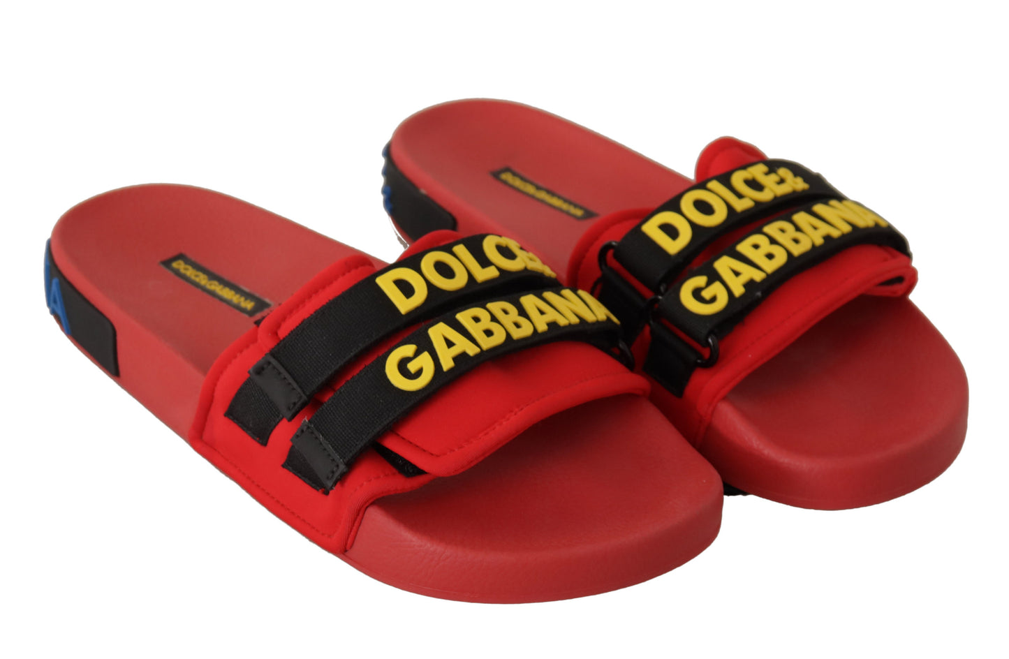 Dolce & Gabbana Chic Red Slide Sandals