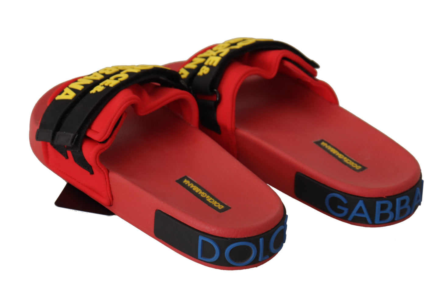 Dolce & Gabbana Chic Red Slide Sandals