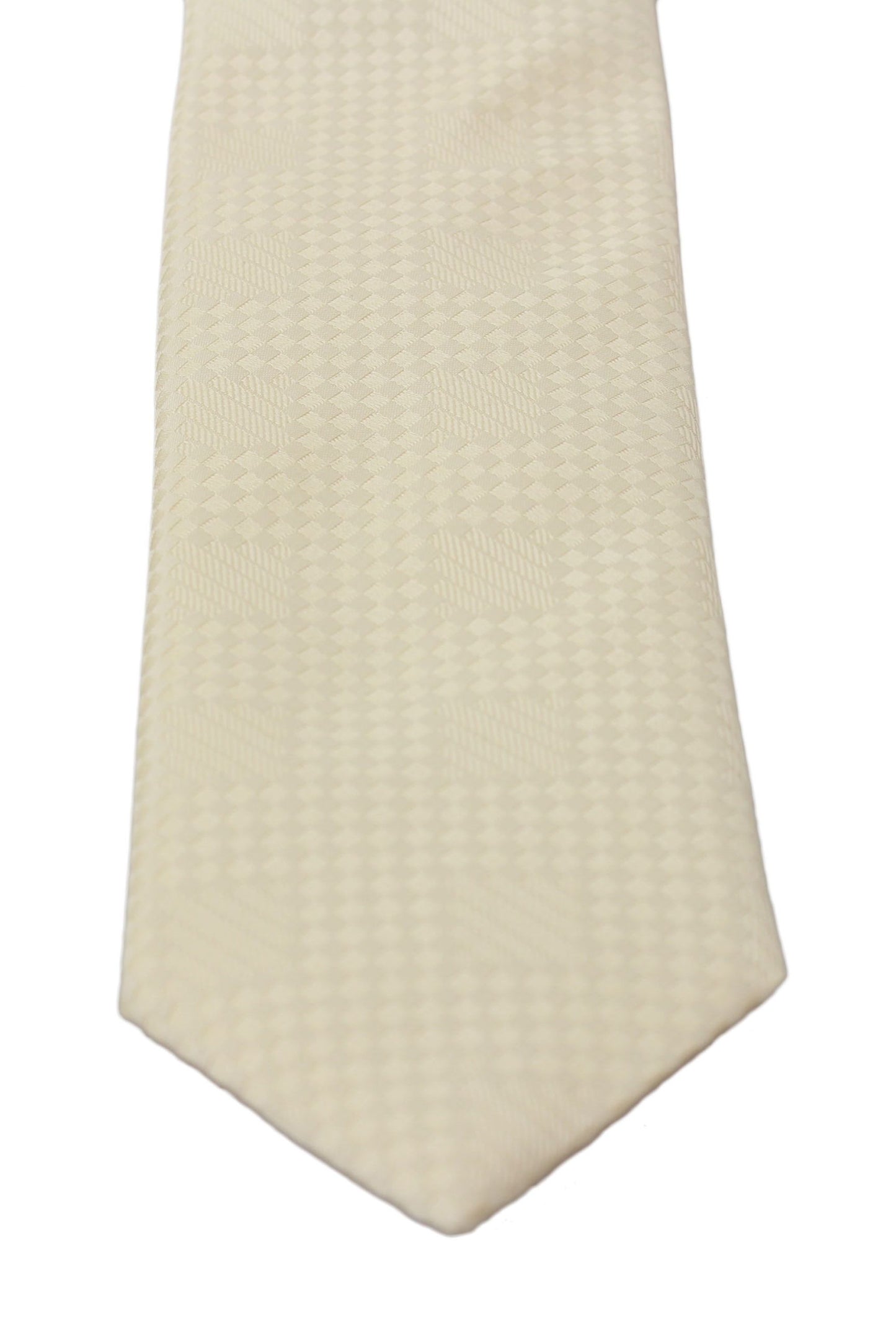 Dolce & Gabbana Elegant Cream Beige Silk Blend Neck Tie