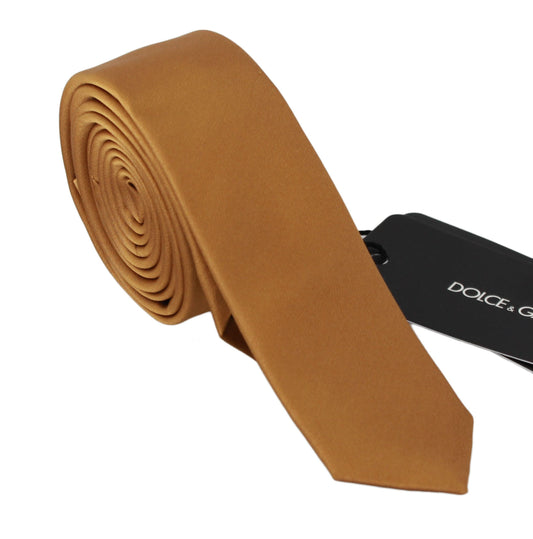 Dolce & Gabbana Elegant Silk Brown Tie for Sophisticated Style