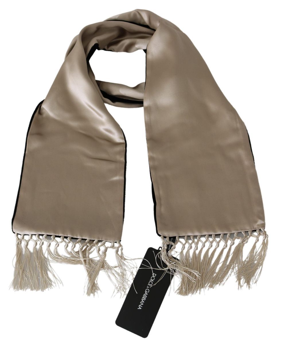 Dolce & Gabbana Elegant Beige Silk Blend Scarf